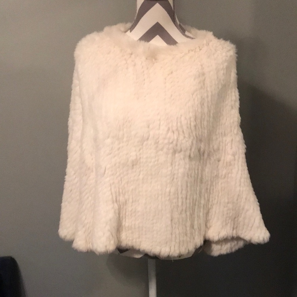 Rabbit Fur Poncho